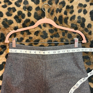 Tweed Pants w Floral Embroidery