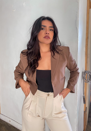 Coffee Run Cropped Blazer